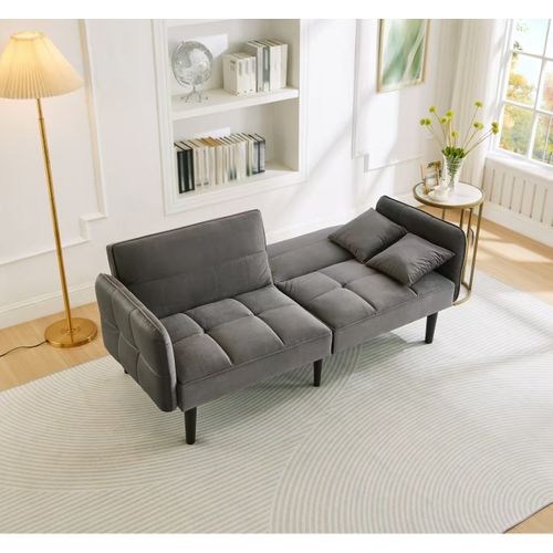 Canapé Convertible 2 Places 176x78x76cm, Canapé-lit Modulable Deux En ...