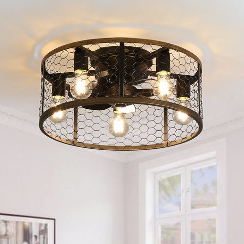 Ventilateur De Plafond Industriel à Cage 20'',avec 7 Pales En Abs,télécommande,moteur Cc Réversible