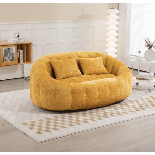 Fauteuil Poire 144,93 X 95 X 62,99 Cm, 2 Coussins, Jaune