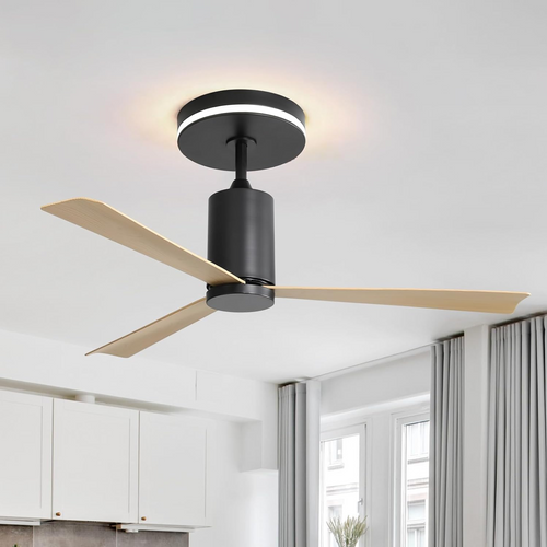 Ventilateur De Plafond Encastré De 52 Pouces Avec Éclairage LED, Télécommande Et 3 Pales En Abs