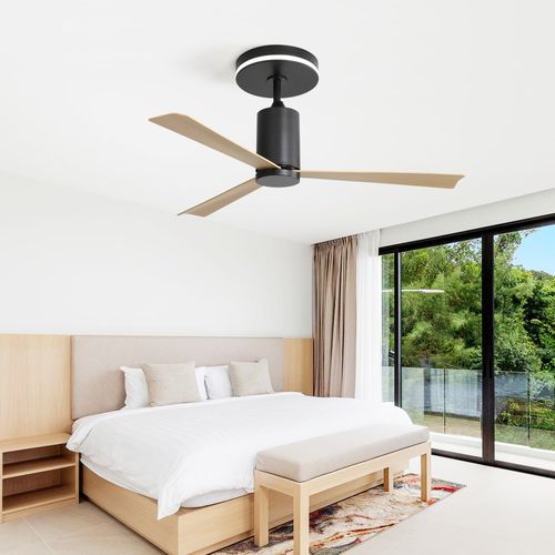 Ventilateur De Plafond Encastré De 52 Pouces Avec Éclairage LED, Télécommande Et 3 Pales En Abs