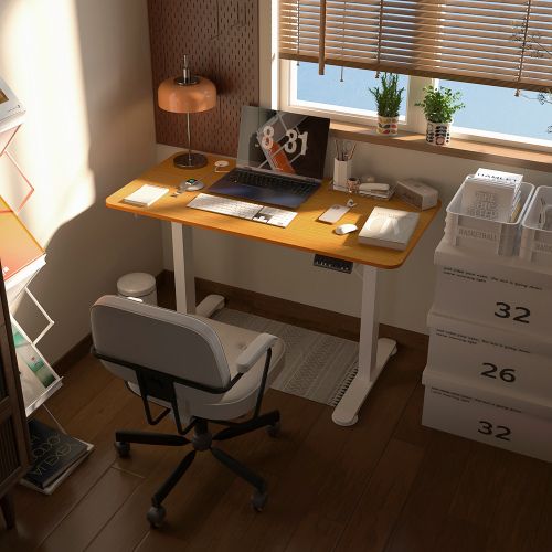 Bureau électrique Réglable En Hauteur 120x60 Cm - Moteur Silencieux, 3 Mémoires - Plateau Chêne, Pour Télétravail - 2
