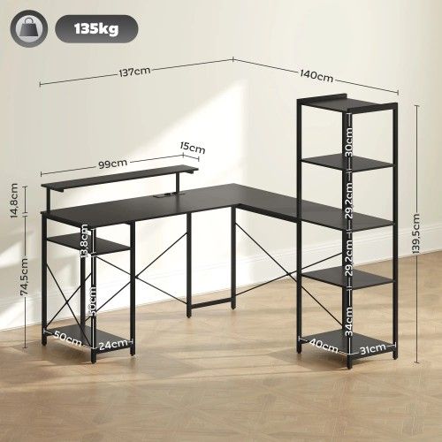 MEXIN Petit bureau d'ordinateur de 99,1 cm, bureau à domicile pour