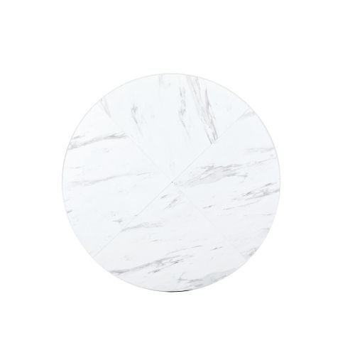 Table à Manger Ronde avec Pieds De Table Ronde En Métal Doré