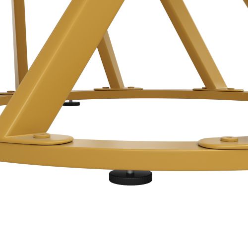 Ensemble Table Et Chaises, Table Ronde Avec Pieds En Métal Doré Et 4 Chaises En Velours Gris Foncé