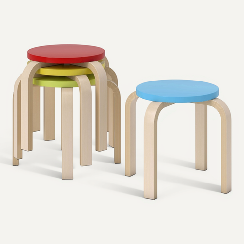 HOMCOM Tabourets empilables en contreplaqué de bouleau kaki 40x40x45 cm | Leroy Merlin HOMCOM Tabourets empilables en contreplaqué de bouleau kaki 40x40x45 cm | Leroy Merlin