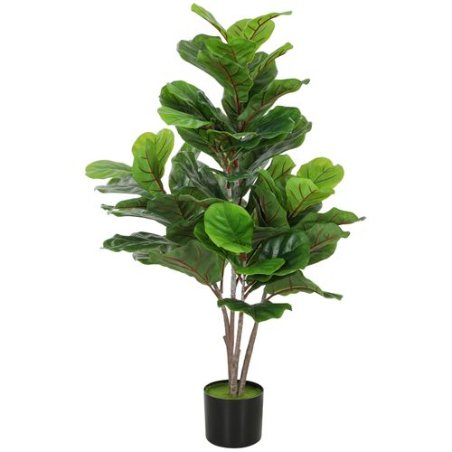 Plante Artificielle Figuier Artificiel 110 Cm Avec Pot, Décorative Pour Salon Et Bureau