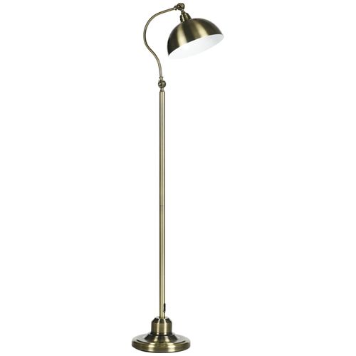 Lampadaire Vintage Métal Laiton, Abat-jour Réglable, Pied Flexible, 42x25,5x152 Cm
