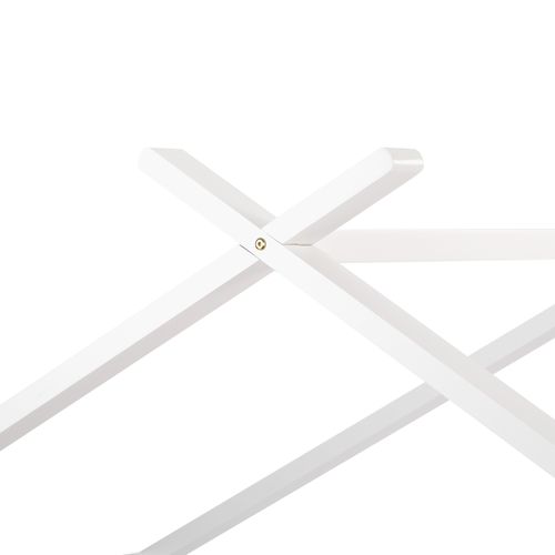 Lit Cabane Enfant 90×200 Cm, Lit Simple Avec Barrière De Sécurité Et Sommier, Pin Blanc