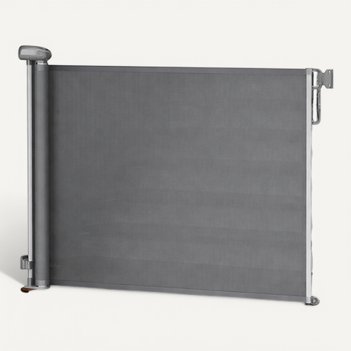 Barrière De Sécurité Rétractable à 140 Cm Gris - Double Verrouillage à Une Main