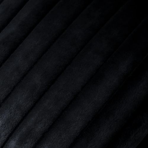 Taie D'oreiller En Velours Noir 50 X 50 Cm - Lot De 2 - Housse Simple Face