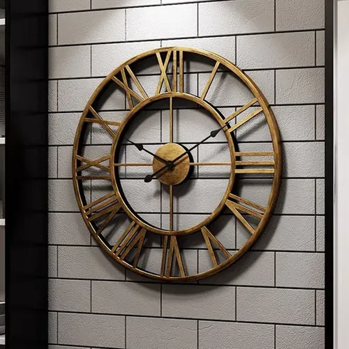 Grande Horloge Murale En Métal, Silencieuse, Sans Tic-tac, Fonctionne à Piles