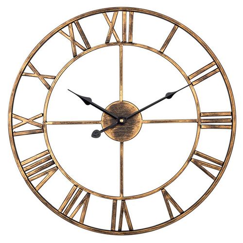 Grande Horloge Murale En Métal, Silencieuse, Sans Tic-tac, Fonctionne à Piles