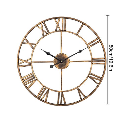 Grande Horloge Murale En Métal, Silencieuse, Sans Tic-tac, Fonctionne à Piles