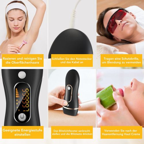 Épilateur Ipl Lumière Pulsée – Épilation Permanente Visage Et Corps, 5 Niveaux