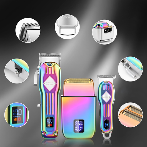 Kit Tondeuse Cheveux Professionnel Homme – Rasoir Grille, Tondeuse Précision, Écran LCD