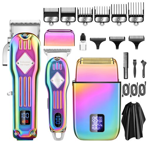 Kit Tondeuse Cheveux Professionnel Homme – Rasoir Grille, Tondeuse Précision, Écran LCD