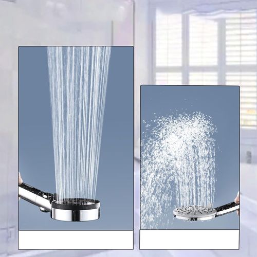 Pommeau De Douche Haute Pression 5 Jets Avec Filtre – Bouton Stop Eau