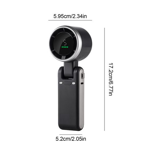 Ventilateur Portable Turbo USB-c - 5 Vitesses, Mini Ventilateur Pliable - Noir