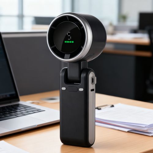 Ventilateur Portable Turbo USB-c - 5 Vitesses, Mini Ventilateur Pliable - Noir