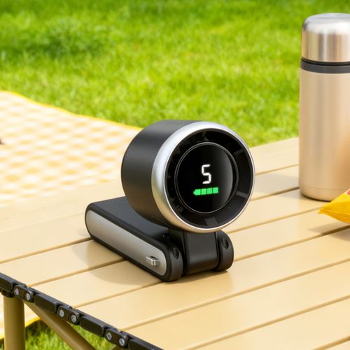 Ventilateur Portable Turbo USB-c - 5 Vitesses, Mini Ventilateur Pliable - Noir
