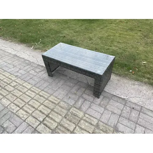 Salon De Jardin Avec Canapé Table Basse 2 Table D'appoint 2 Tabourets Pe Rotin