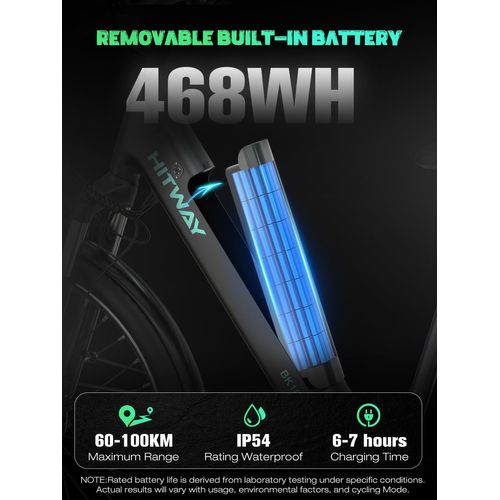 Vélo électrique Vae Noir, Vtt électrique, 27.5" Ville E-bike, Batterie 36v13ah, 7 Vitesses