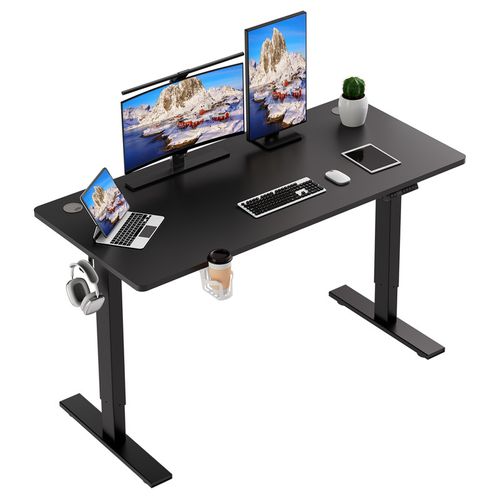 Bureau Assis Debout 120x60cm,fonction Mémoire Et Anti-collision,port USB Et Type C,70-119cm