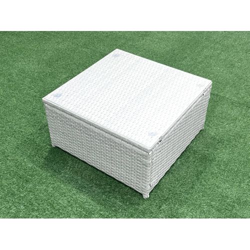 Salon De Jardin Exterieur En Résine 8 Places Avec Canapé 2 Petits Tabourets Gris Clair Mixte