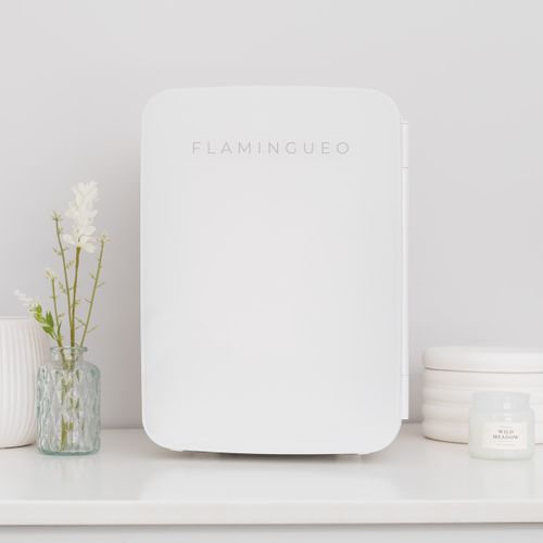 Mini Frigo Cosmétique 10l, 12v/220v, Froid Et Chaud, Blanc
