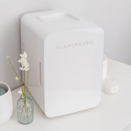 Mini Frigo Cosmétique 10l, 12v/220v, Froid Et Chaud, Blanc