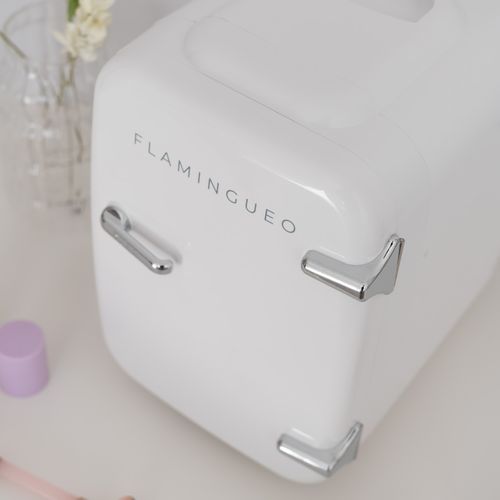 Mini Frigo Cosmétique 4l, 12v/220v, Froid Et Chaud, Blanc