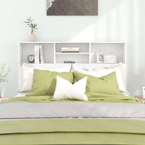 Tête De Lit Armoire De Tête De Lit - Blanc 140x19x103,5 Cm