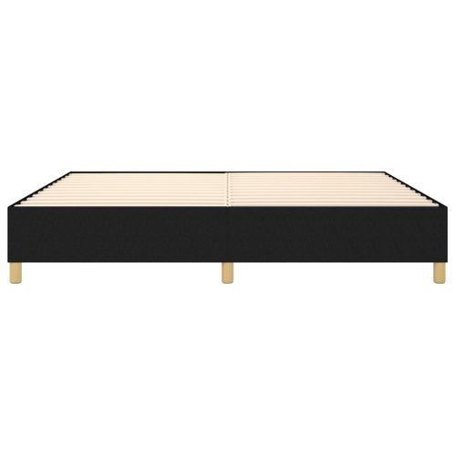 Lit Adulte Contemporain - Lit Double Cadre De Lit Noir 140x200 Cm Tissu