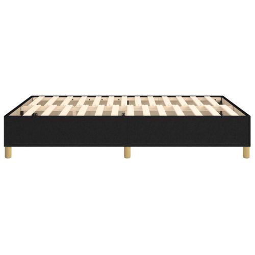 Lit Adulte Contemporain - Lit Double Cadre De Lit Noir 140x200 Cm Tissu