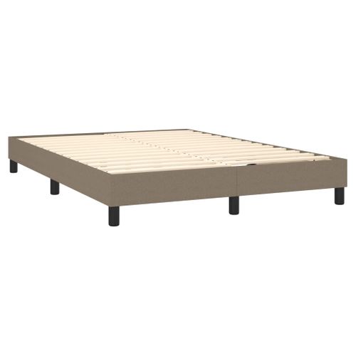 Lit Adulte Contemporain - Lit Double Cadre De Lit Taupe 140x190 Cm Tissu