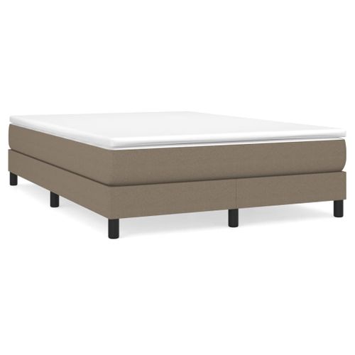 Lit Adulte Contemporain - Lit Double Cadre De Lit Taupe 140x190 Cm Tissu
