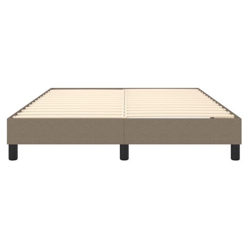 Lit Adulte Contemporain - Lit Double Cadre De Lit Taupe 140x190 Cm Tissu