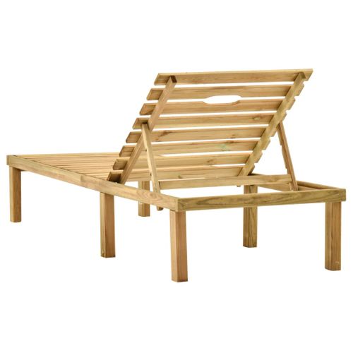 Bain De Soleil - Transat Chaise Longue Bois De Pin Imprégné