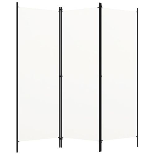 Paravent Cloison De Séparation 3 Panneaux Blanc 150x180 Cm