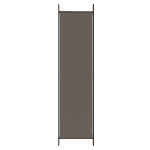 Paravent Cloison De Séparation 5 Panneaux Anthracite 250x200 Cm Tissu