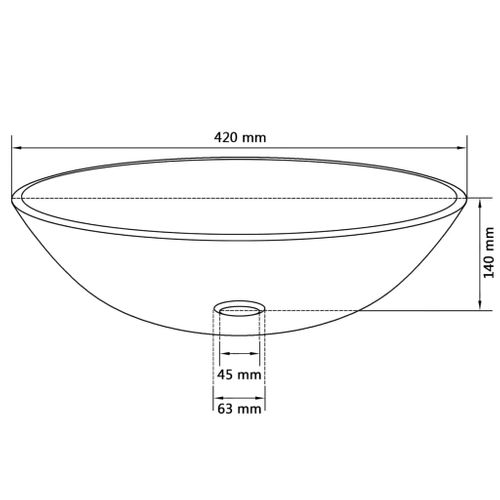 Lavabo à Poser Vasque Salle De Bain - Verre Trempé 42 Cm Givré