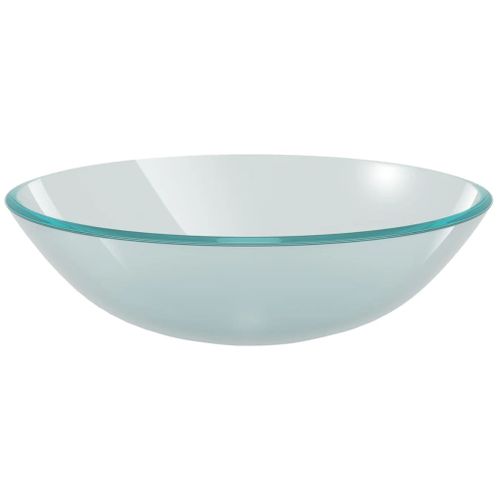 Lavabo à Poser Vasque Salle De Bain - Verre Trempé 42 Cm Givré