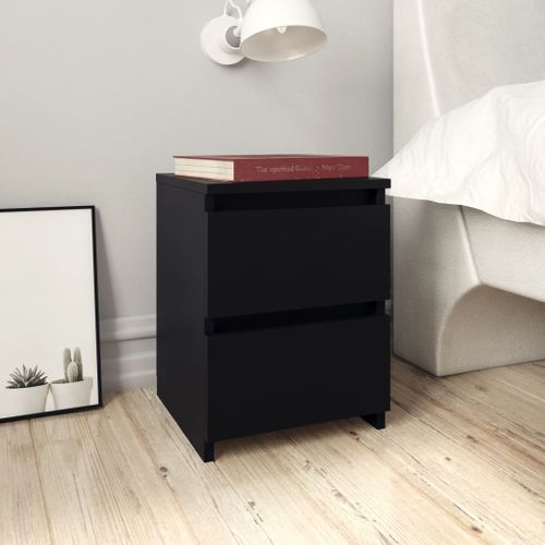 Lot De 2 Tables De Chevet - Tables De Nuit Table D'appoint Noir 30x30x40 Cm Bois D'ingénierie