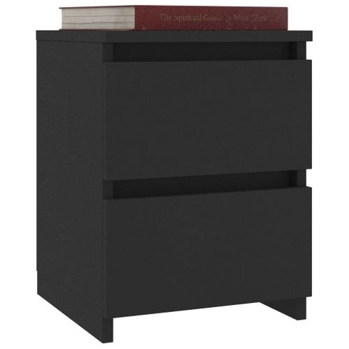 Lot De 2 Tables De Chevet - Tables De Nuit Table D'appoint Noir 30x30x40 Cm Bois D'ingénierie