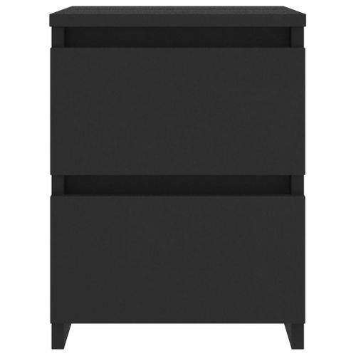 Lot De 2 Tables De Chevet - Tables De Nuit Table D'appoint Noir 30x30x40 Cm Bois D'ingénierie