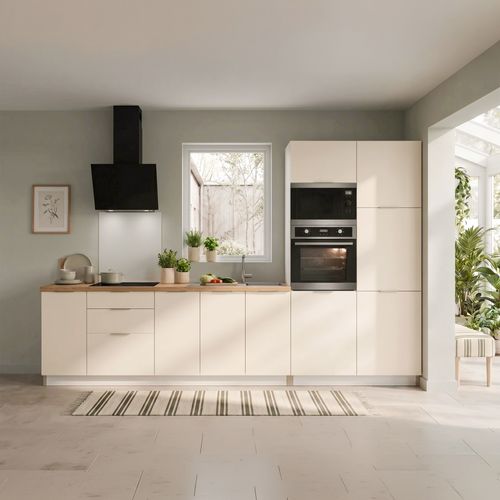 Pack Cuisine HOP - Sable - 6 meubles - L.340 cm