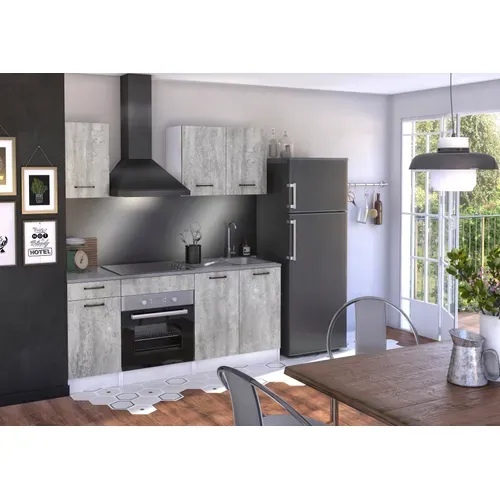 Ensemble Cuisine MALICE - Beton - L.180 cm