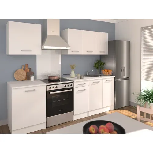 Ensemble Cuisine UNO - Blanc mat - L.240 cm