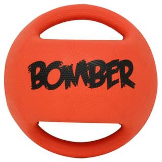 Ballon Bomber 15 Cm - Orange Et Noir - Pour Chien